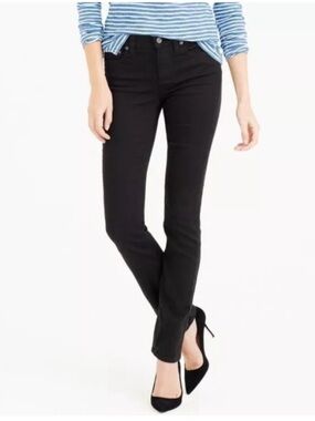 J.Crew Matchstick Jeans Women’s 25P Petite Black Skinny Stretch Denim Mid Rise
